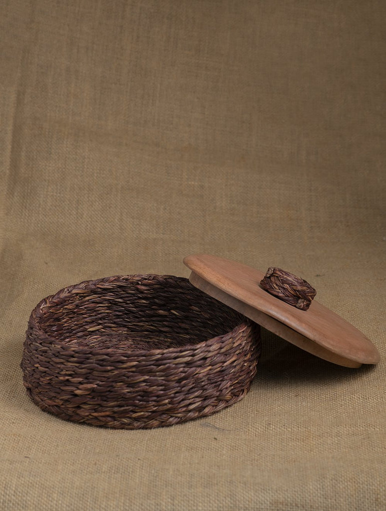 Handcrafted Sabai Grass Roti / Utility Basket - Brown (Piece)