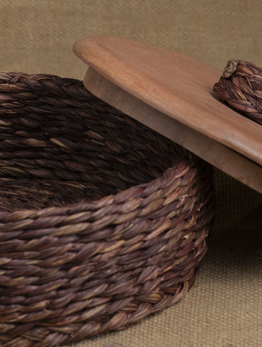 Handcrafted Sabai Grass Roti / Utility Basket - Brown (Piece)