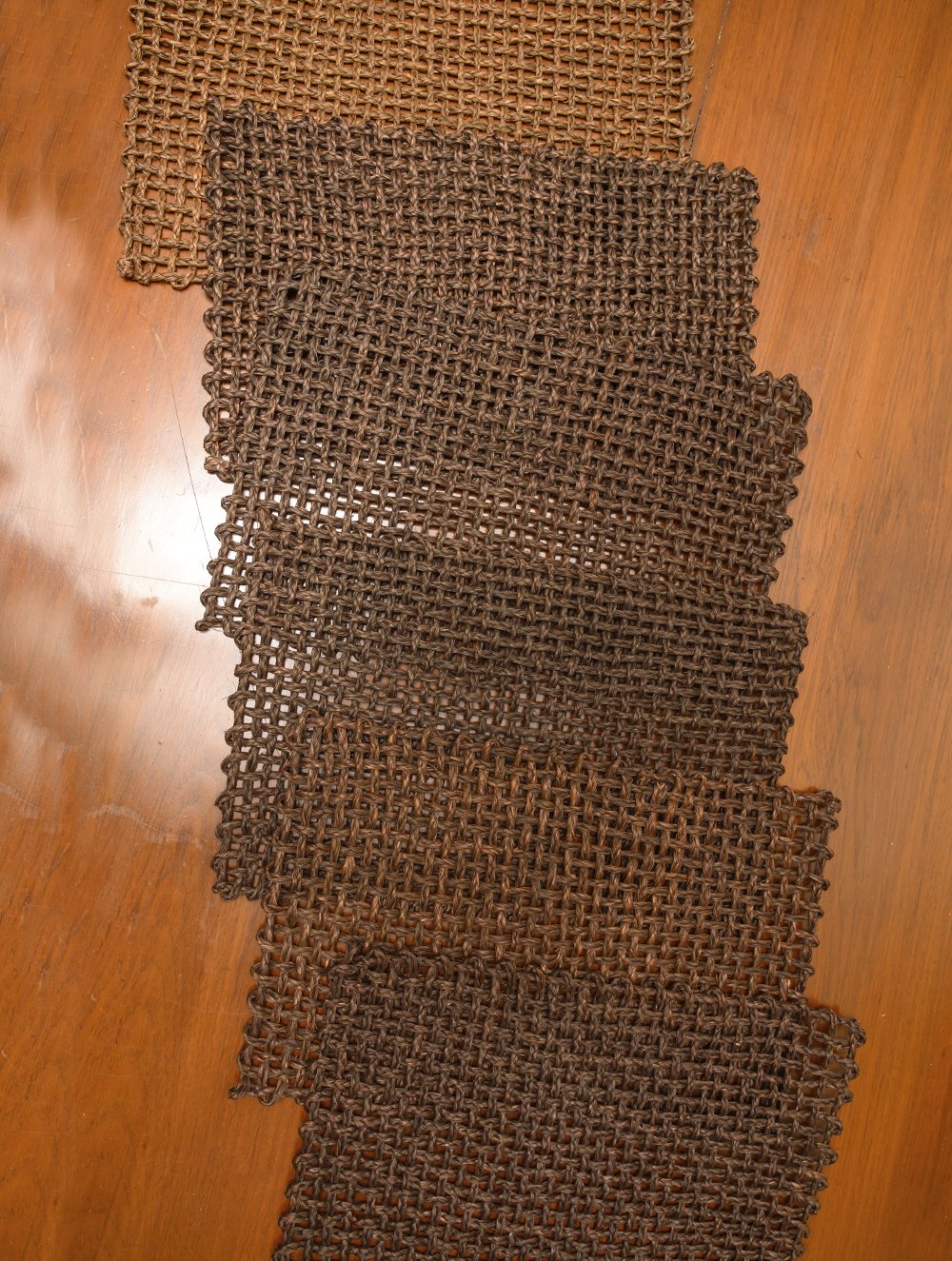 Handcrafted Sabai Grass Table Mats - Dark Purple Brown (Set of 6)