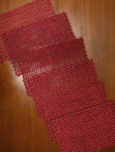 Load image into Gallery viewer, Handcrafted Sabai Grass Table Mats - Ruby Red (Set of 6)
