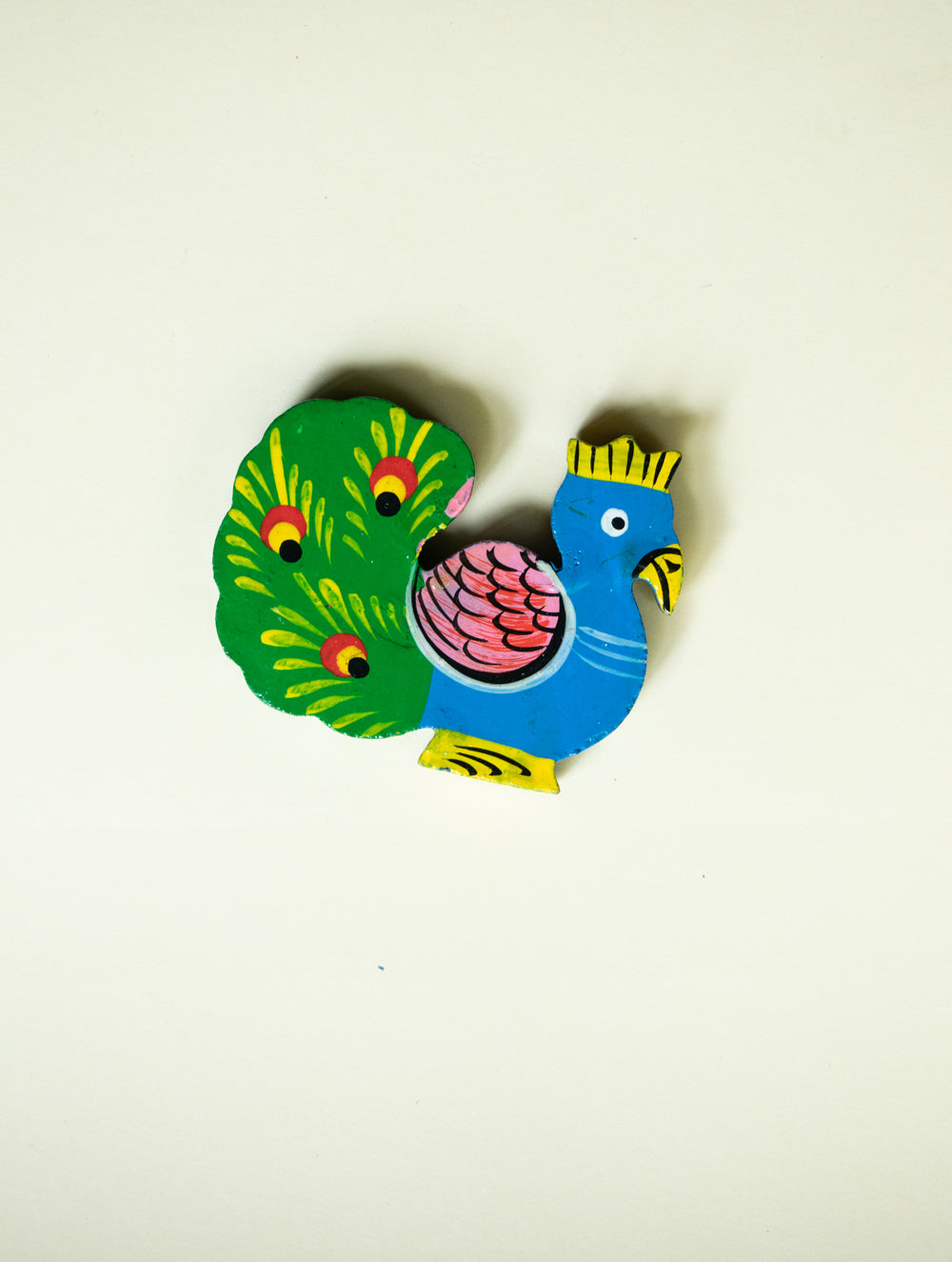 Load image into Gallery viewer, Handcrafted Wooden Magnet - Peacock - The India Craft House 