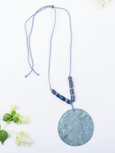Load image into Gallery viewer, Handcrafted Ceramic Pendant and Beads Neckpiece - Blue