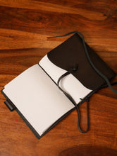 Load image into Gallery viewer, Handcrafted Pure Leather String Diary - Black