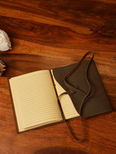 Load image into Gallery viewer, Handcrafted Pure Leather String Diary - Brown