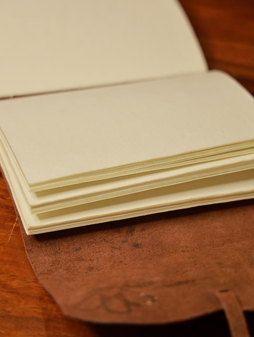 Handcrafted Pure Leather String Diary - Brown