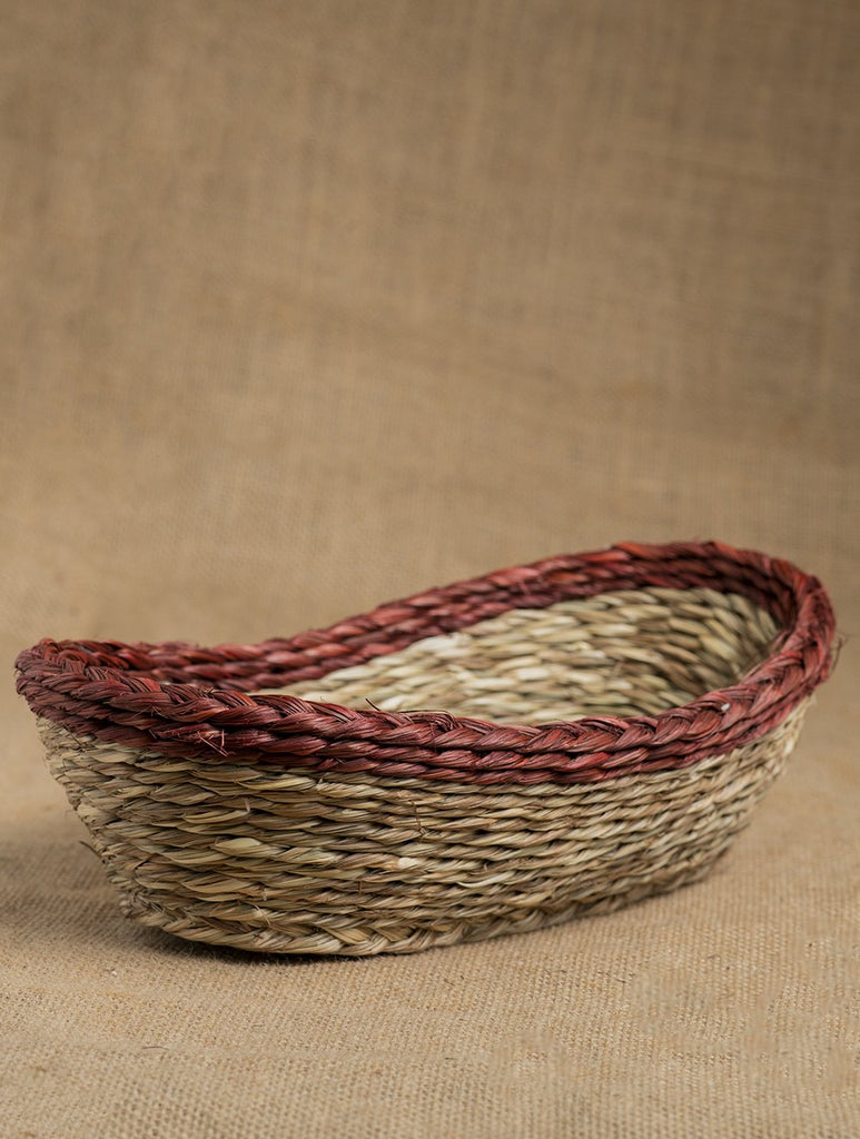 Handcrafted Sabai Grass Multi-Utility Basket - Beige