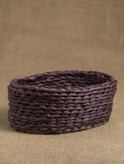 Handcrafted Sabai Grass Multi-Utility Basket - Dull Purple