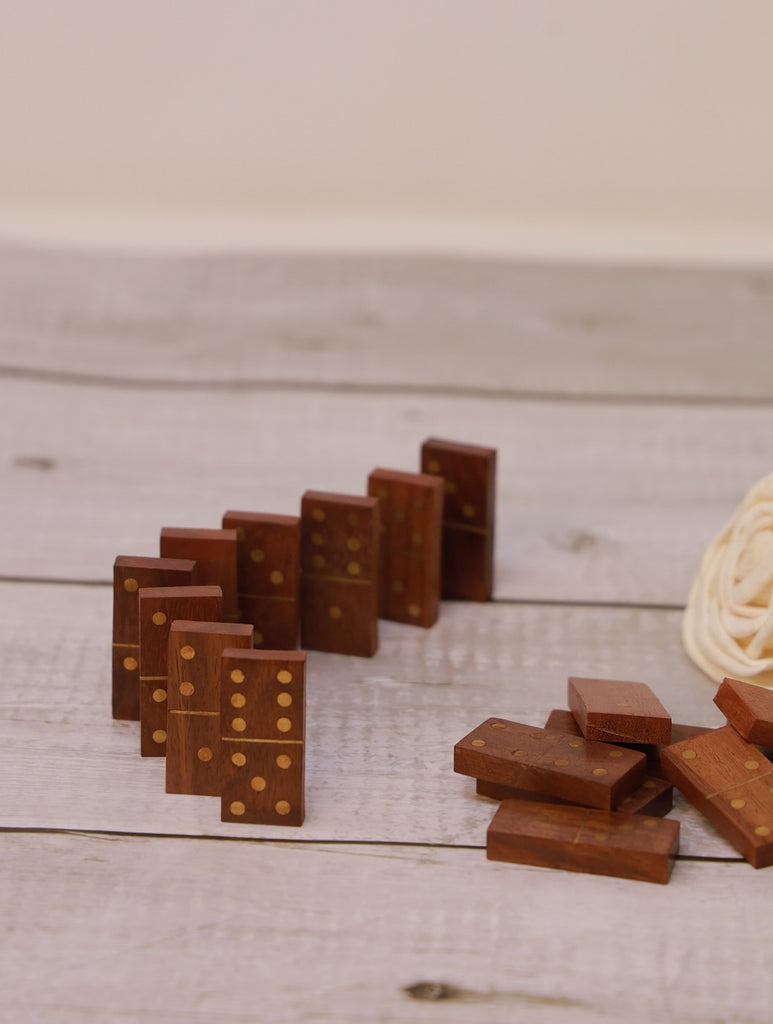 Handcrafted Wooden Dominos Game