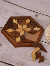 Load image into Gallery viewer, Handcrafted Wooden Tangram Puzzle Game