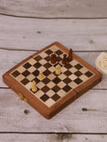 Handcrafted Wooden Travel Chess Set