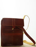 Handcrafted Leather Cross-Body Bag with Hand Stitch Detail