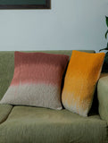 Handknotted Macramé Cushion Covers (Set of 2) - 16 x16 Ombre (Soft Dusky Pink & Golden Yellow)