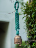 Handknotted Macramé Hanging Copper Bell 2