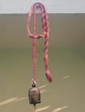 Handknotted Macramé Hanging Copper Bells 3.5