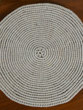 Load image into Gallery viewer, Handknotted Macramé Large Round Mats (Set of 2) - Light Grey