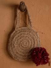 Load image into Gallery viewer, Hand knotted Macrame Round Hand Bag - Beige