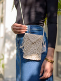 Hand knotted Macrame String Sling - Off-White