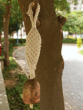Handknotted Macramé Hanging Copper Bell 3