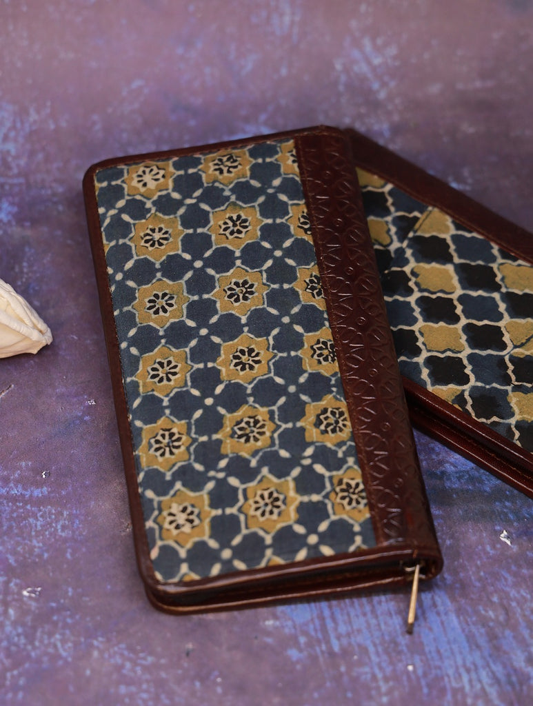 Handmade Ajrakh Large Travel Wallets (Set of 2)