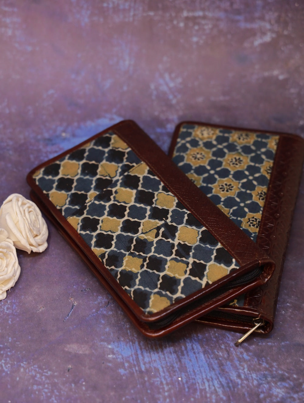 Load image into Gallery viewer, Handmade Ajrakh Large Travel Wallets (Set of 2)