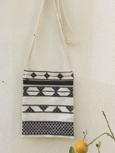 Handwoven Kashida Pattu Cross Body Sling Bag - Small