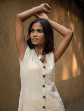 Load image into Gallery viewer, Handwoven Elegance. Organic Kala Cotton Wrap Skirt &amp; Top Set - Pure Cream 