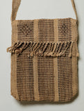 Handwoven Jute Sling Bag With Tassles - Stripes