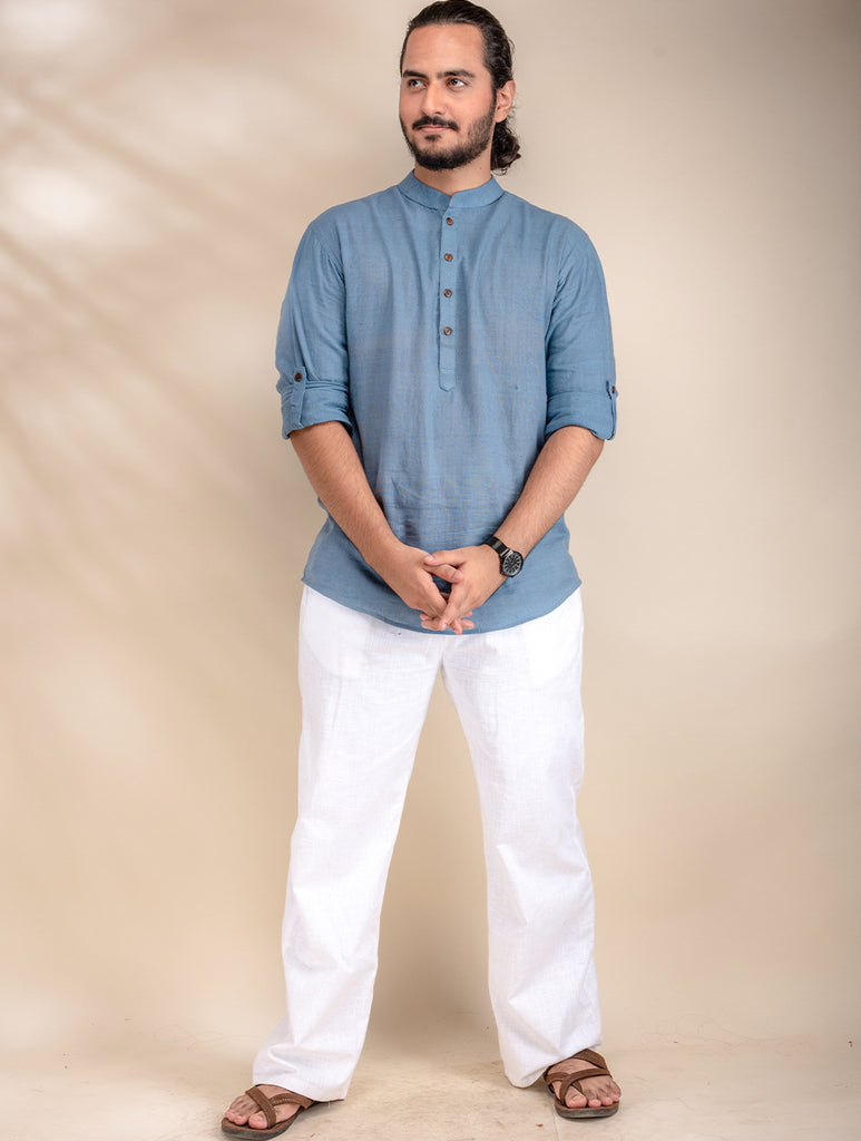 Handwoven, Organic Kala Cotton Shirt - Grey