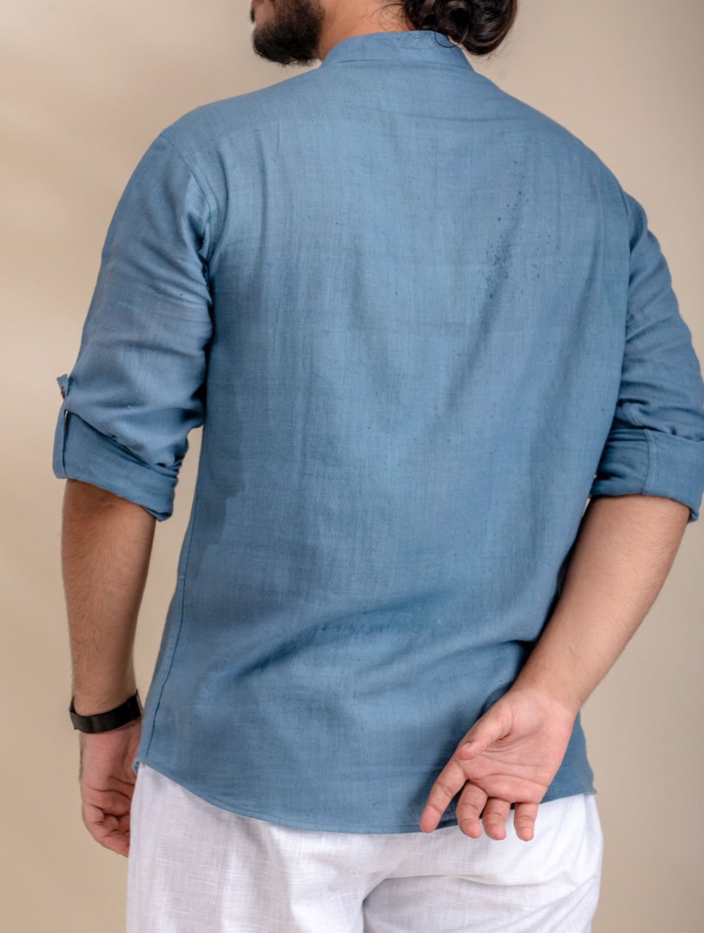 Load image into Gallery viewer, Handwoven, Organic Kala Cotton Shirt - Grey