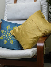 Load image into Gallery viewer, Intricate, fine Kantha Embroidered Silk Cushion Cover - Flower (Piece)
