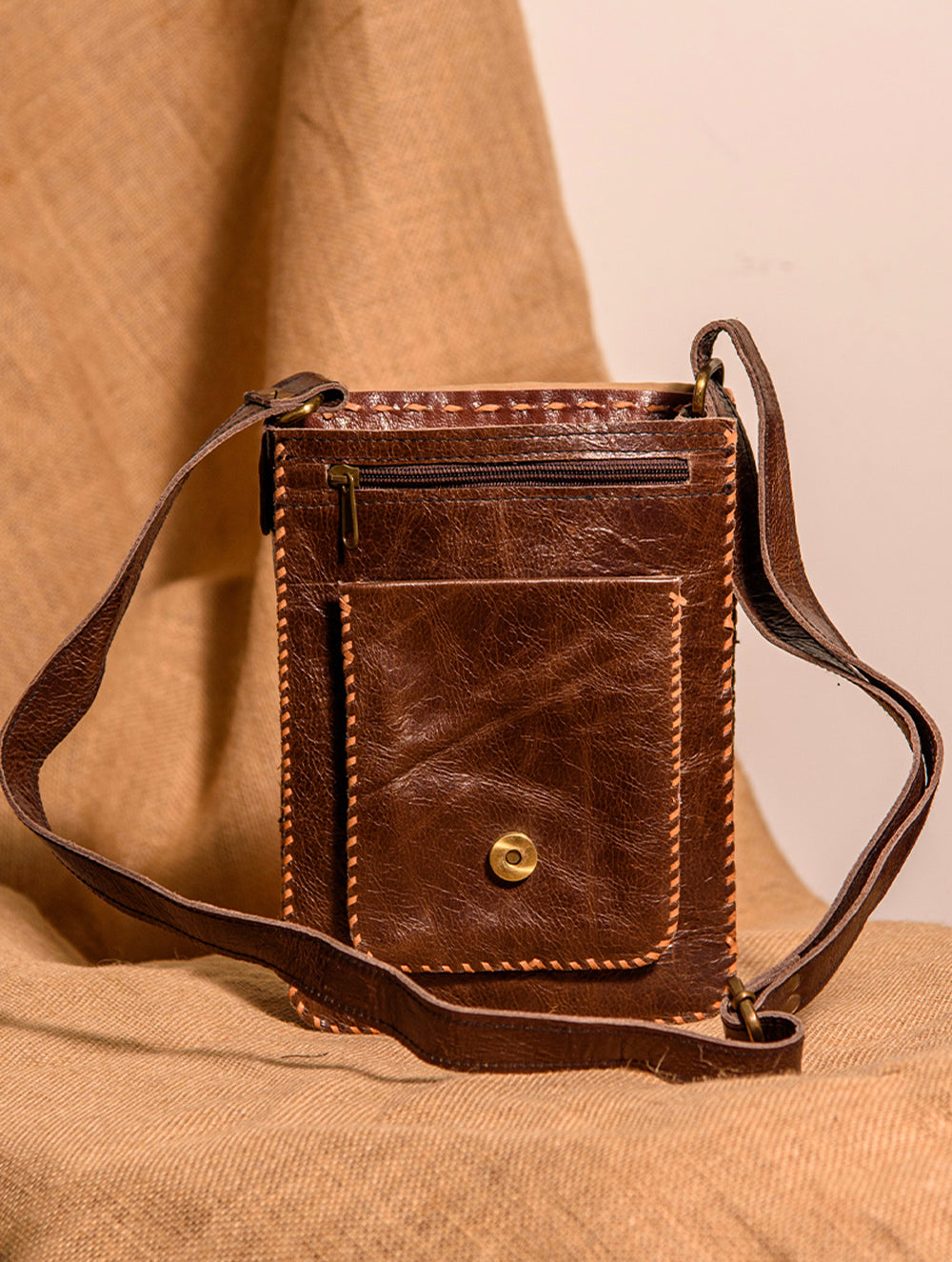 Load image into Gallery viewer, Jawaja Handcrafted Leather Multi-utility Bag