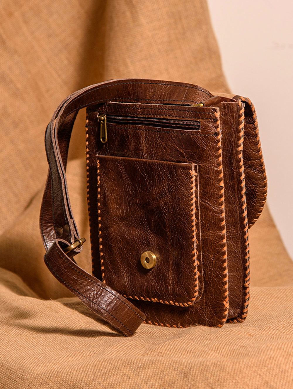 Jawaja Handcrafted Leather Multi-utility Bag