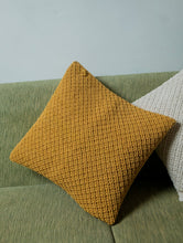Load image into Gallery viewer, Jewel Handknotted Macramé Cushion Covers (Set of 3) - Mustard, Ivory &amp; Dark Beige