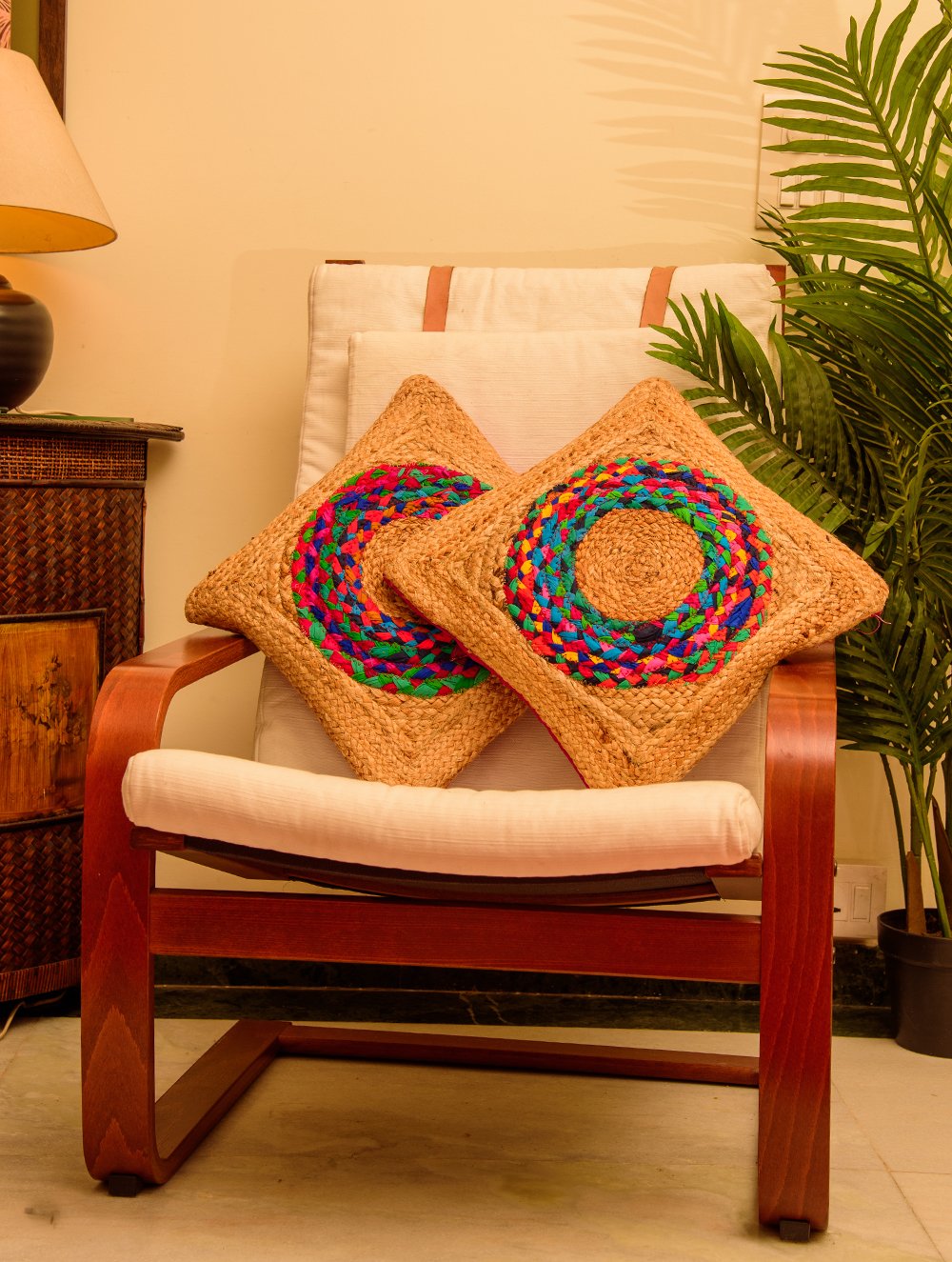 Jute Cushion Covers - Circle (Set of 2)