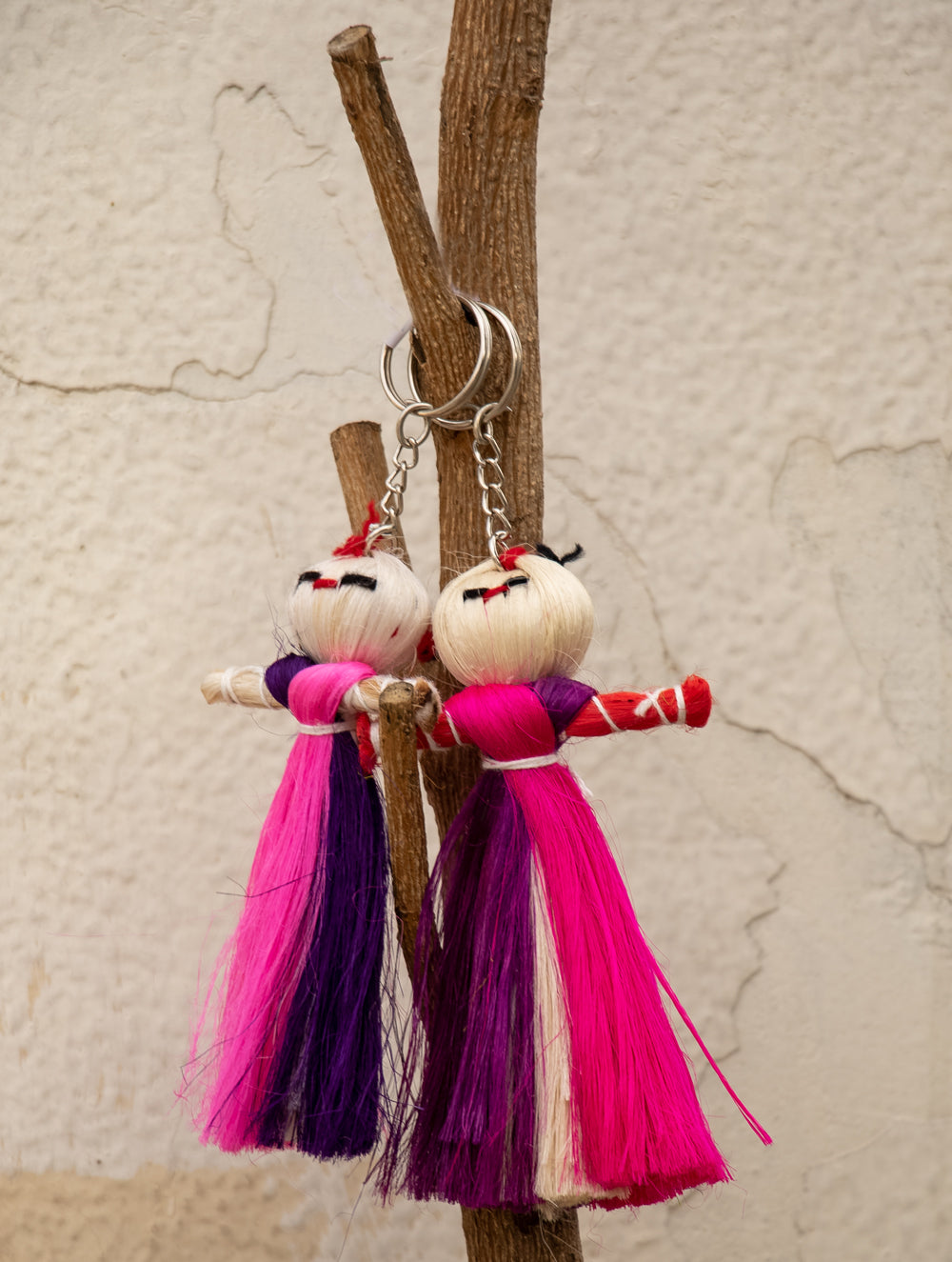 Load image into Gallery viewer, Jute Craft - Doll Keychain (Set of 2) - The India Craft House 