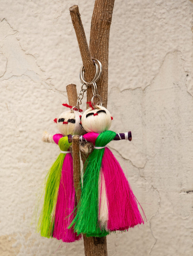 Jute Craft - Doll Keychain (Set of 2) - The India Craft House 