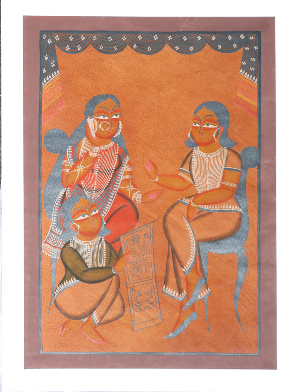 Kalighat Painting with Mount - The India Craft House 