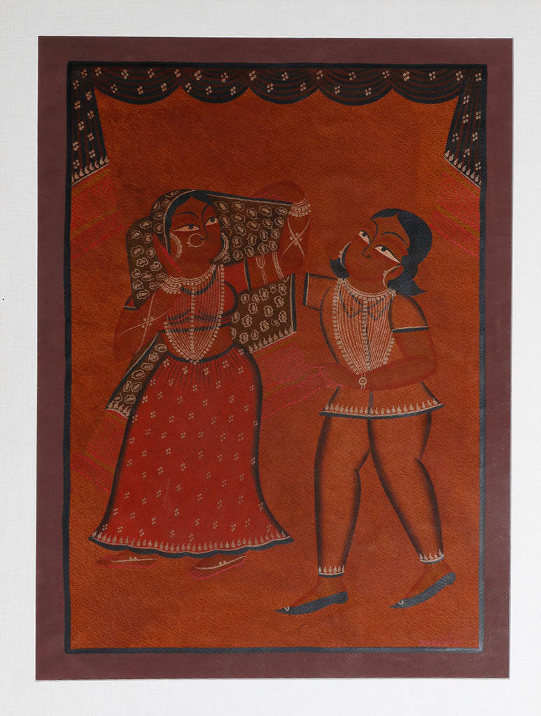 Kalighat Painting with Mount - The India Craft House 
