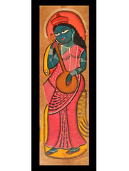 Kalighat Painting - Goddess Saraswati