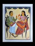Kalighat Painting With Mount - Musical Moments (17
