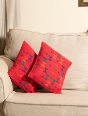 Kashida Embroidered Cushion Covers - Small (Set of 2) - The India Craft House 