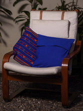 Load image into Gallery viewer, Kashida Pattu Woven Cushion Covers - Blue (Large, Set of 2)
