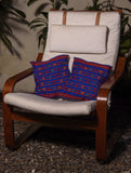 Kashida Pattu Woven Cushion Covers - Blue (Small, Set of 2)