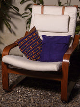 Load image into Gallery viewer, Kashida Pattu Woven Cushion Covers - Dark Blue (Large,Set of 2)