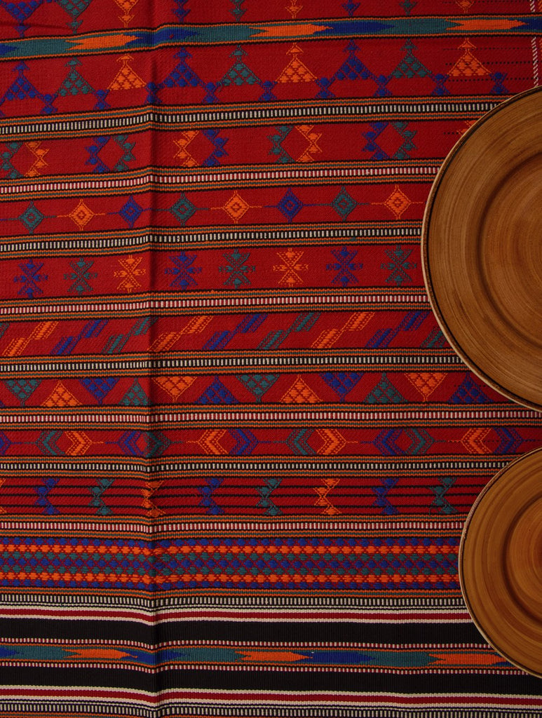 Kashida Pattu Woven Table Runner - Large 