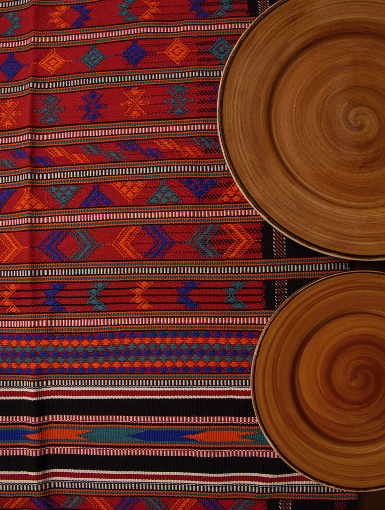 Kashida Pattu Woven Table Runner - Large 