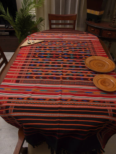 Kashida Pattu Woven Table Runner - Large 