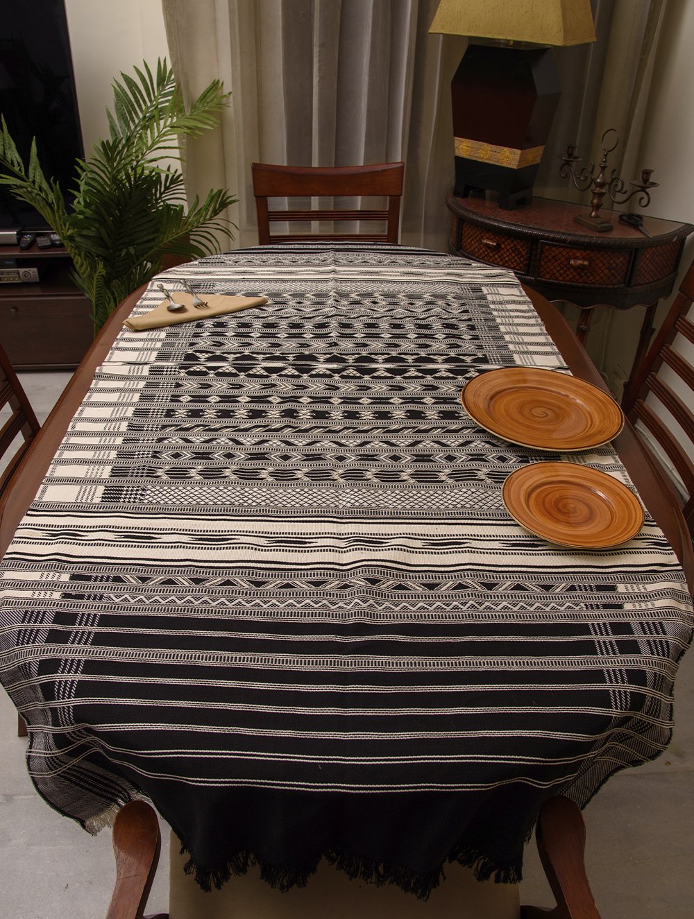 Kashida Pattu Woven Table Runner - Large 