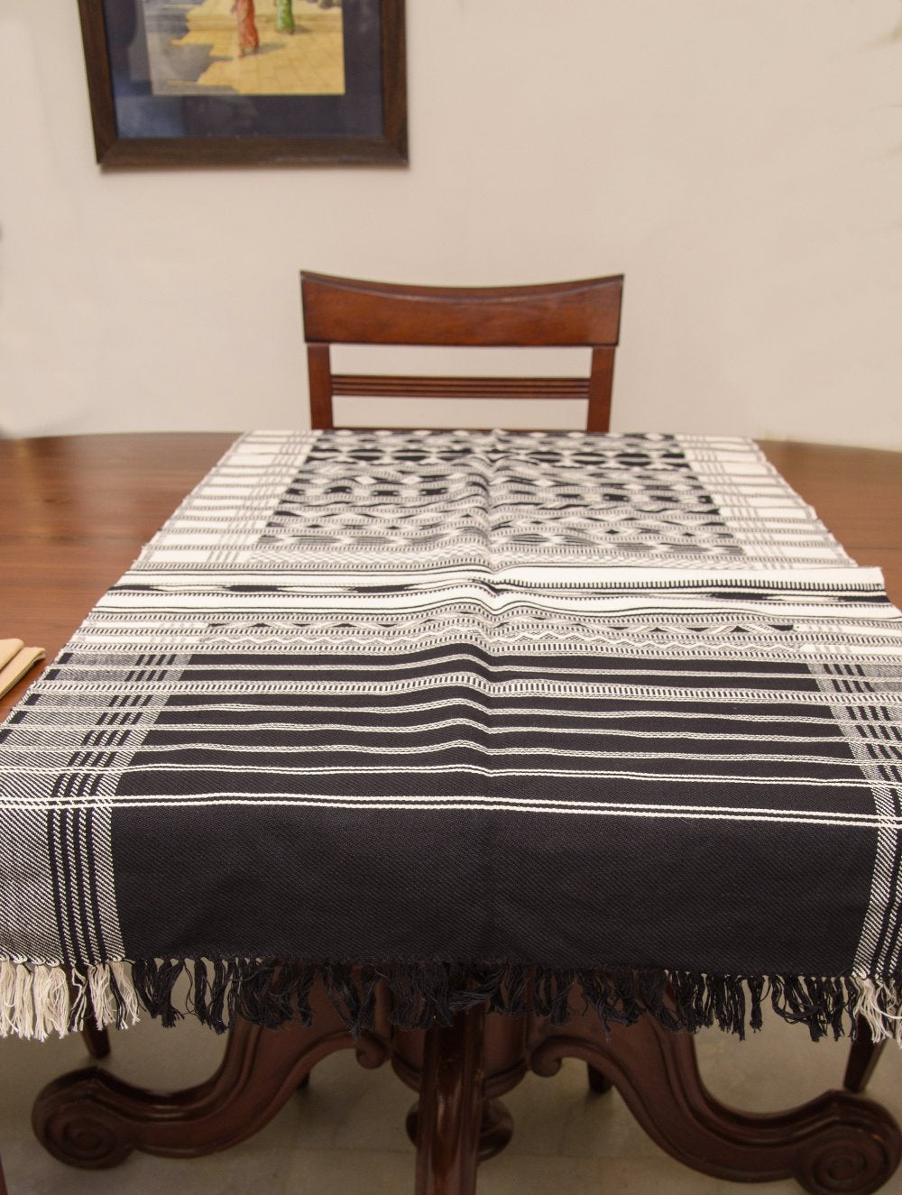 Kashida Pattu Woven Table Runner - Large 