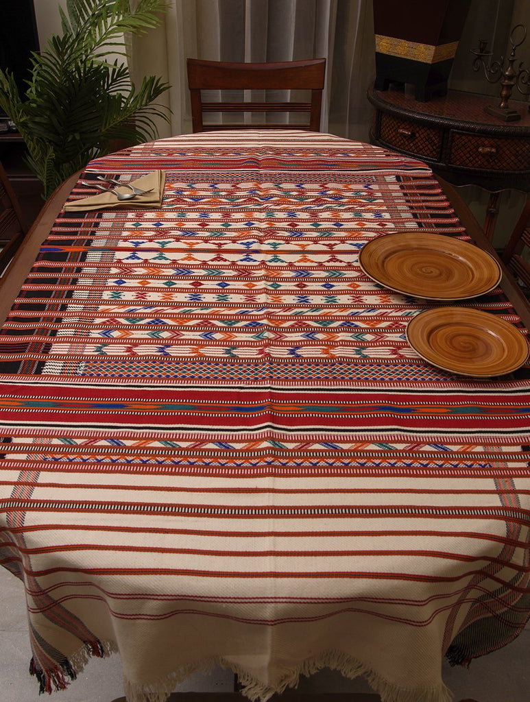 Kashida Pattu Woven Table Runner - Large 
